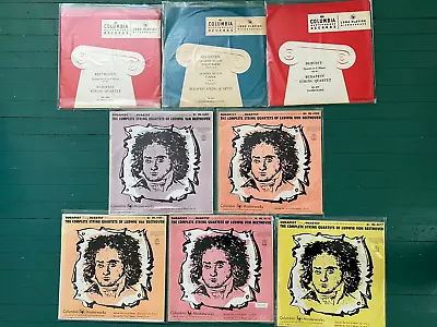 Vtg Lot Of 8 BUDAPEST STRING QUARTET  Vinyl BEETHOVEN & DEBUSSY Columbia Records • $54.99