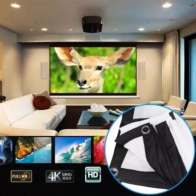 4K 60-120in 3D TV Projector Screen HD Home Theater Outdoor Movie Projection  • $9.99