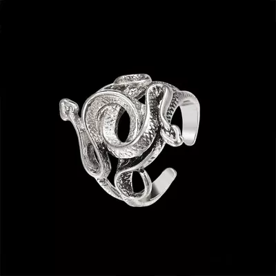 Snake Skeleton Ring Adjustable Speicmen Bone Skull Oddities Goth Odd Preserved X • $15.80