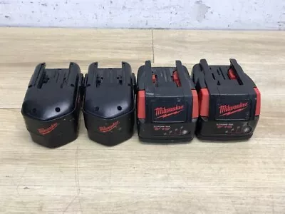 Milwaukee 48-11-1830 & 48-11-2230 4 Piece Battery Lot For Parts/Repair • $0.99
