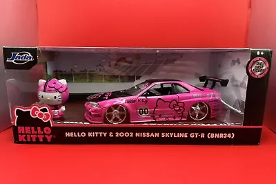 Jada Toys 1/24 2002 Nissan Skyline GT-R (BNR34) With Hello Kitty Figure • $69.99