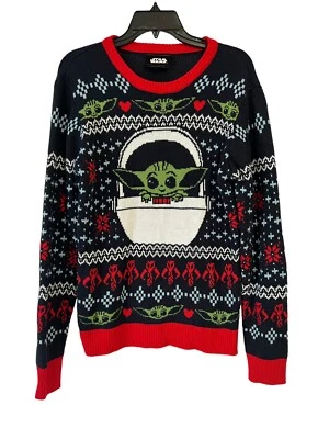 $24.95 • Buy Star Wars Baby Yoda Mandolorian Ugly Christmas Sweater Adult Size S