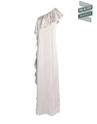 RRP€2061 ZAC ZAC POSEN One-Shoulder Column Dress US14 UK18 IT50 XXXL Ruffle • $286.23
