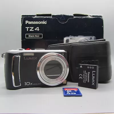 Panasonic Lumix DMC-TZ4 8.1MP Compact Digital Camera Black Tested • £79.99