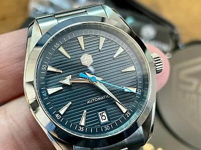 Watchdives San Martin SNO113W V2 Blue Brand New Full Kit Omega Aqua Terra Homage • $280