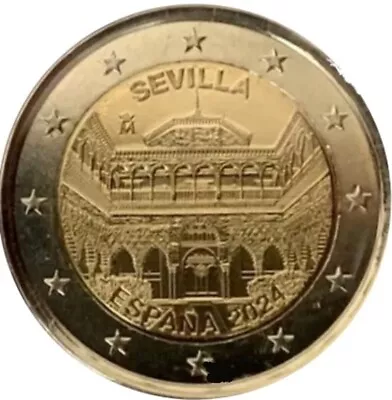 Spain - 2 Euro Commemorative 2024 Sevilla Cathedral Alcázar  UNC - FREE SHIPPING • $5.99