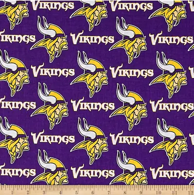 NFL Minnesota Vikings 6456-D Cotton Fabric By The Yard • $19.95