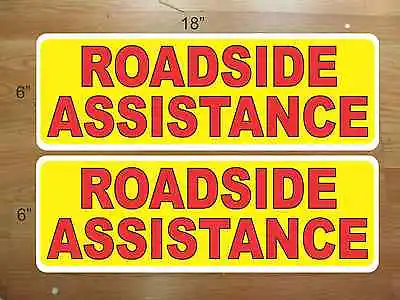 ROADSIDE ASSISTANCE Magnetic Sign 4 Car Truck Car Van SUV Highway DOT Tow Truck • $28.95