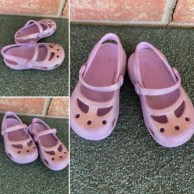 £23.64 • Buy Crocs Girls' Shayna Baby Purple Mary Jane Toddler Size 7