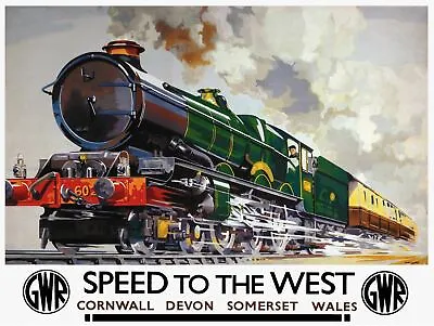 Speed To The West GWR Retro Metal Wall Sign/plaque / Train / Railway/ Gift • £3.93