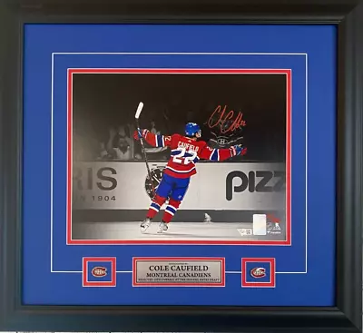 Cole Caufield Montreal Canadiens Signed 11x14 Spotlight Photo LE /122 Framed • $291.30