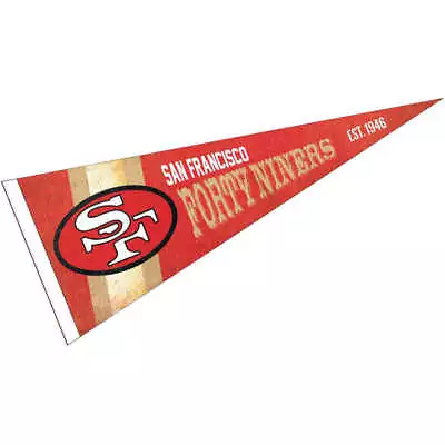 San Francisco 49ers Throwback Vintage Retro Pennant Flag • $13.95