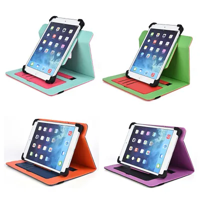 Universal Adjustable Case Up To 9.7' Devices Tablet Cover Rotation Stand Card Ho • $12.99