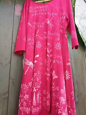 Dress Size 20 Goddess Earth Nature Pink Fairy Fae Goblincore Pagan Witch Kawaii • £25