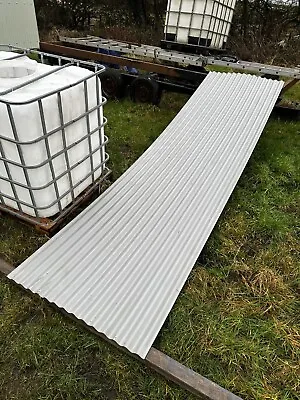 Corrugated Curved Metal Sheets Grey Plastic Coated Roof Shepherds Hut • £65