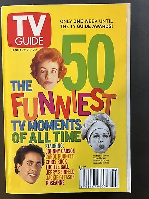 TV Guide  The Funniest 50 TV Moments Of All Time  (Jan 23-29 Vol-47 #4 1999) • $11.99