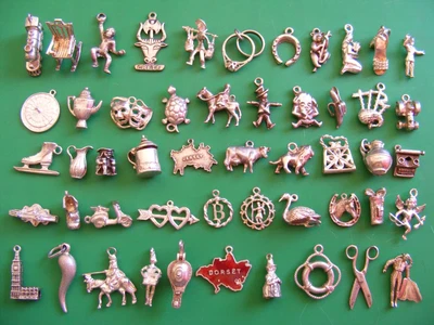 £8.99 • Buy Zj Vintage Sterling Silver Charms Charm Monkey Jug Bag Cherub Swan Horse Boot