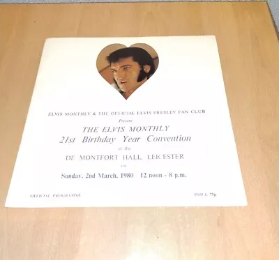 Elvis Monthly Elvis Presley Fan Club 21st Birthday Convention Programme Ltd. Ed • $18.48