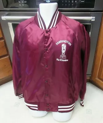 Tiki God Farrington High School Oahu HI Vintage 1990's Shiny Jacket Men's XL NEW • $45