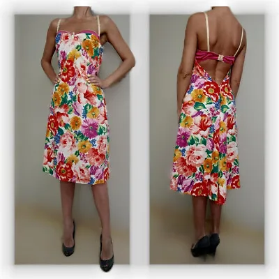 AUTH D&G  Dolce&Gabbana Floral Print Bustier Bra Dress 42 • $344