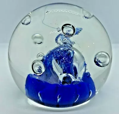 Caithness Scotland Tango Paperweight 2.5  Signed & Numbered Threads Of Bubbles • $9.99