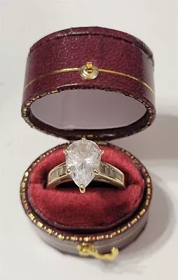 Victorian Trading Handmade Oval Leather Art Deco Style Engagement Ring Box 44B • $34.99