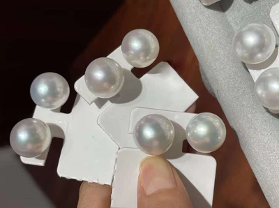 £1219.16 • Buy $3800 Aurora 13-14mm Australian South Sea Pearl Earrings G18K