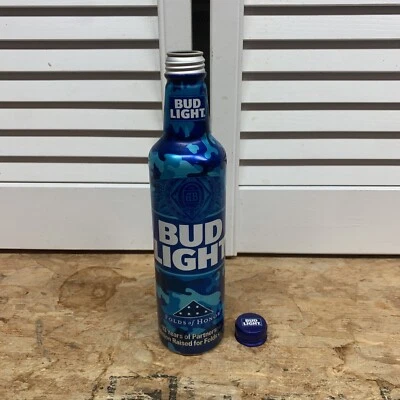 $1.99 • Buy Bud Light Folds Of Honor 16oz. Aluminum Beer Bottle  With Cap