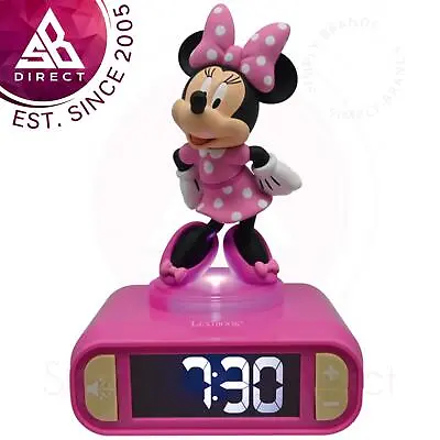 Lexibook 3D Minnie Mouse Alarm Clock For Kids│with Night Light & Snooze Function • £31.65