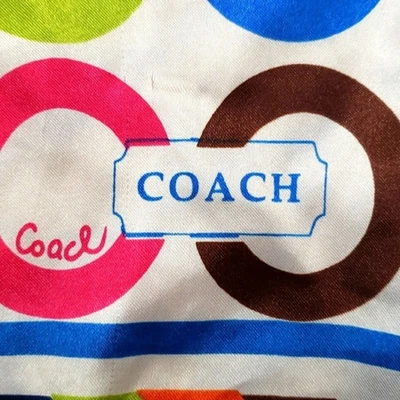 $20 • Buy Coach Scarf, Multi-Colored, 3' X 3'