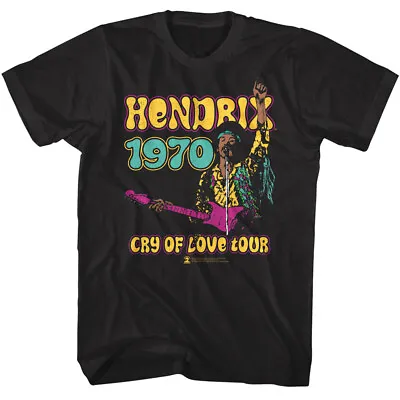 Jimi Hendrix Cry Of Love Tour Men's T-Shirt 1970 Guitarist Legend Voodoo Child • $31.99