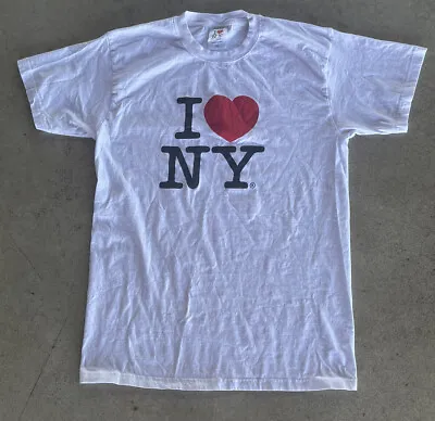 I Love NY Short Sleeve T Shirt Cotton White Size XL Preowned • $10