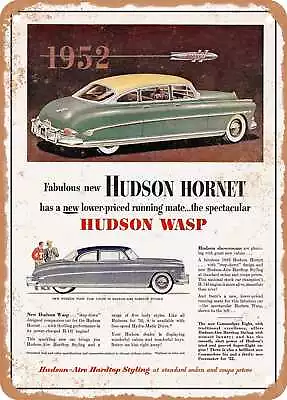 METAL SIGN - 1952 Hudson Hornet And Wasp Vintage Ad • $21.95