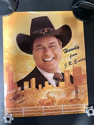 RARE Dallas TV Show 1980 Poster Larry Hagman JR Ewing Television Memorabilia • £48.26