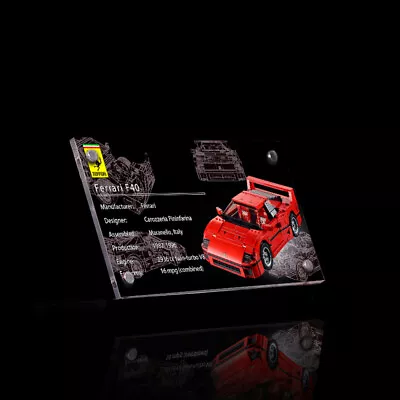 Display Plaque For Lego Ferrari F40 10248( Australia Local Stock) • $25