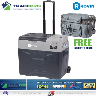 $355 • Buy Rovin Portable Car Fridge Freezer 50L 12V 24V 240V With Cover Wheels Handle PRO