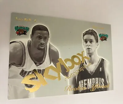 03-04 Skybox Autographics Rookies Affirmed Troy Bell/Pau Gasol • $2