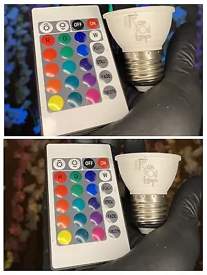 Two (2) Rain Oil Lamp Light Bulbs | Many Colors And Patterns | FREE Remotes • $14.99