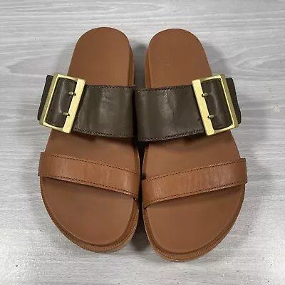 Sorel Roaming Slide Sandals Womens Size 6.5 Velvet Tan Buckle Slip On NL4177-242 • $29.99