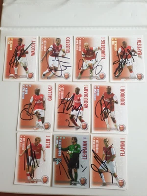 $88 • Buy  10x Signed Arsenal Soccer Football 2006/07 Shoot Out Trading Cards Excellent!