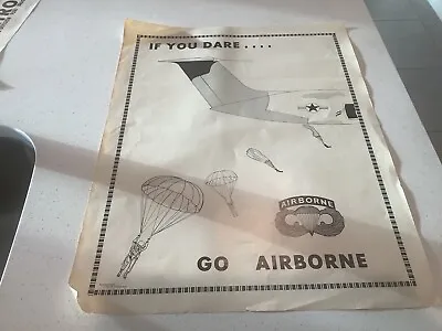 Original Vietnam Era Airborne Recruiting Poster • $34