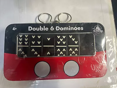 NEW Seal Disney Mickey Mouse Double 6 Dominoes Set In Collectors Carrying Tin • $24.99