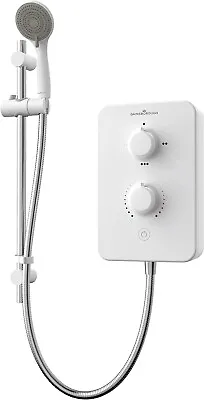 Gainsborough GSM95 Slim Mono 9.5kw Electric Shower White Chrome SE CSE • £94.99