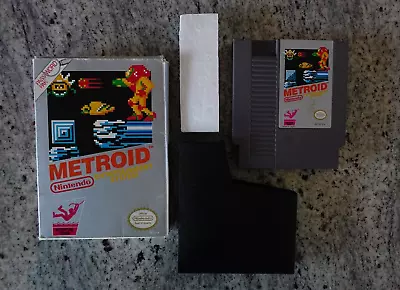 Metroid (Nintendo NES 1987) - Game & Box NO Manual - Tested • $100