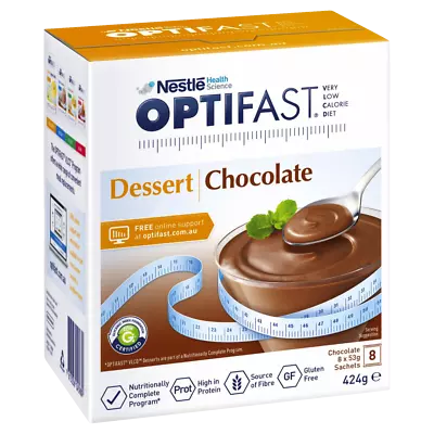 £19.09 • Buy Optifast VLCD Chocolate Dessert 8 X 53g Sachets (424g) Meal Replacement Diet