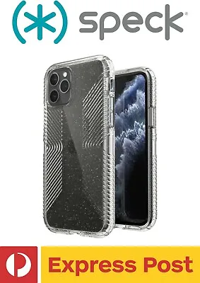 $81.68 • Buy IPhone 11 Pro Max SPECK Presidio Perfect-Clear Glitter + Grips Protection Case