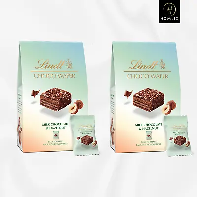 Lindt Choco Wafer Milk Chocolate & Hazelnut - Pack Of 2 • £16.75