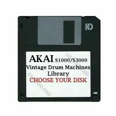 Akai S1000 / S3000 Floppy Disk Vintage Drum Machines Library Choose Your Disk • $10.99