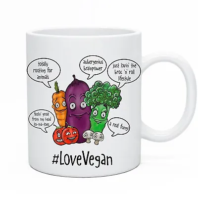 Funny Vegan Tea & Coffee Mug Birthday Christmas Xmas Gift Idea Present • £9.95