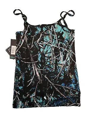 Moonshine Camo Muddy Girl Women's  Medium Tank Top Camisole Teal Camo NWT • $18